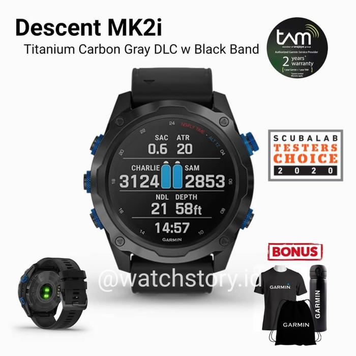 Gambar Garmin Descent MK2i Titanium Carbon Gray DLC with Black Band dari tokojamsaudara Kota Administrasi Jakarta Pusat Tokopedia