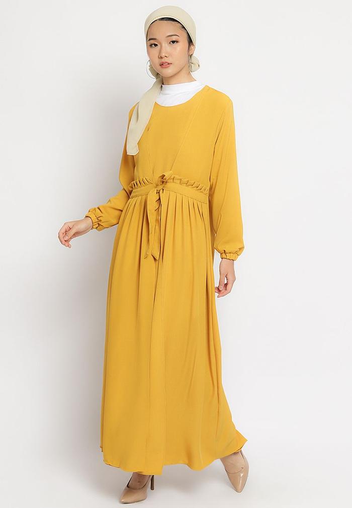 Gambar PURICIA GAMIS ASSYIFA - YELLOW, M dari Kopamart Kota Surabaya 5 Tokopedia