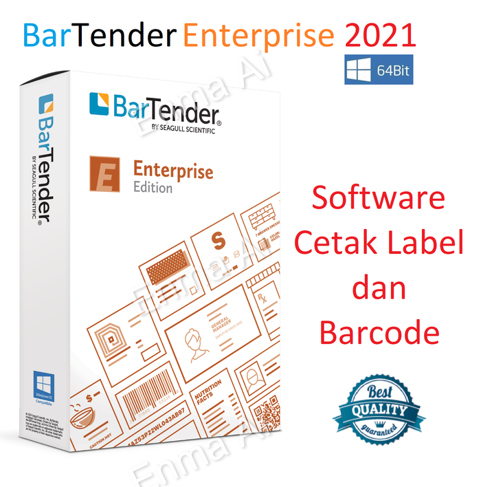 Jual Bartender Enterprise 2021 Software Cetak Label Barcode QR - Kab ...