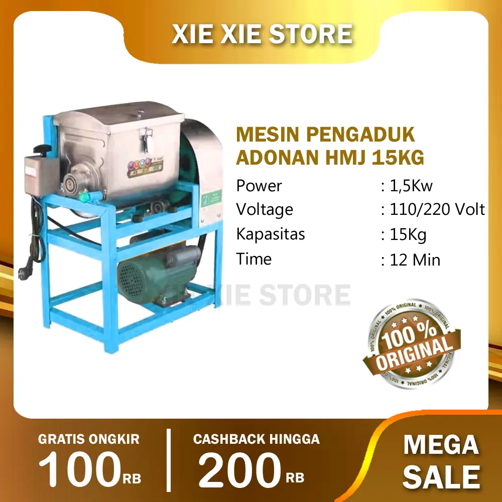 Mesin Pengaduk Adonan Tepung 15kg - HMJ 15kg