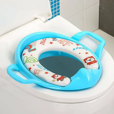 Baby Soft Padded Potty Training Toilet Seat With Handles Kids Toddler 2