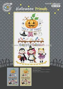 Paket Sulam Kristik Original Soda Stitch SO-G197 Halloween Friends
