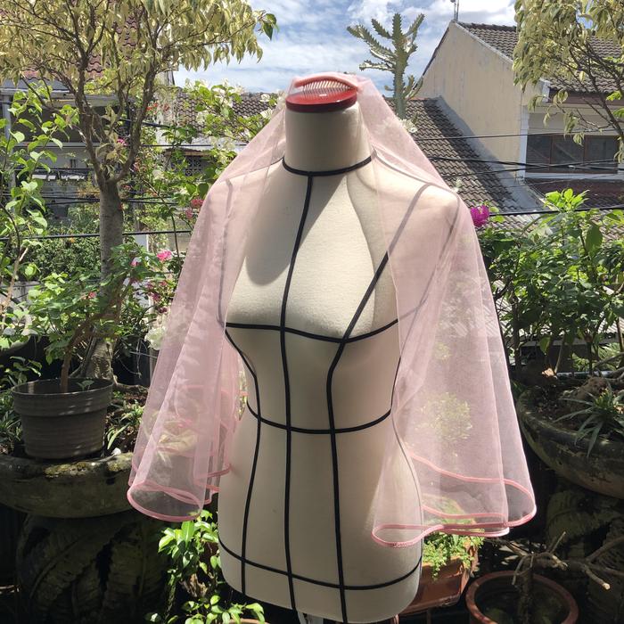 Gambar Wedding Veil 002 Kerudung Pernikahan Rose Gold dari Sarkara Kota Tangerang Selatan Tokopedia
