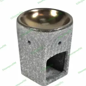 Tungku Votive Lilin Aromaterapi Stone Motif Marble / Ball