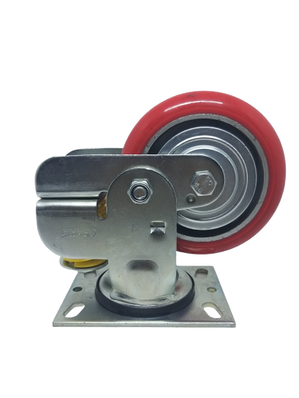 Jual Roda Troli Roda Trolley Roda PU Heavy Duty Osaka 6 inch Plat Hidup ...
