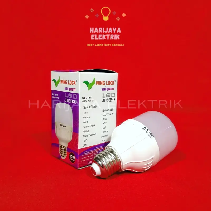 WINGLOCK LAMPU BOHLAM LED 15 WATT TABUNG WL-899 E27 TUBE CAHAYA PUTIH 3