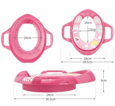 Baby Soft Padded Potty Training Toilet Seat With Handles Kids Toddler 4