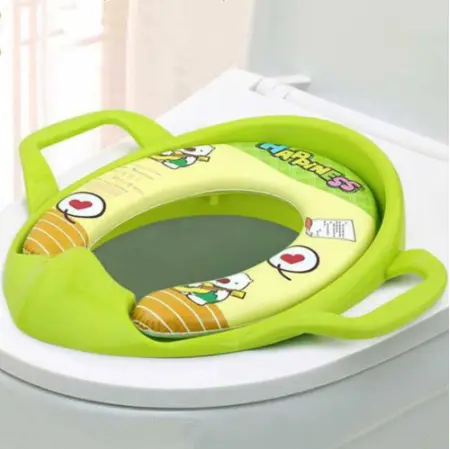 Baby Soft Padded Potty Training Toilet Seat With Handles Kids Toddler 1