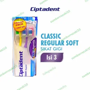 sikat gigi ciptadent classic soft 3s