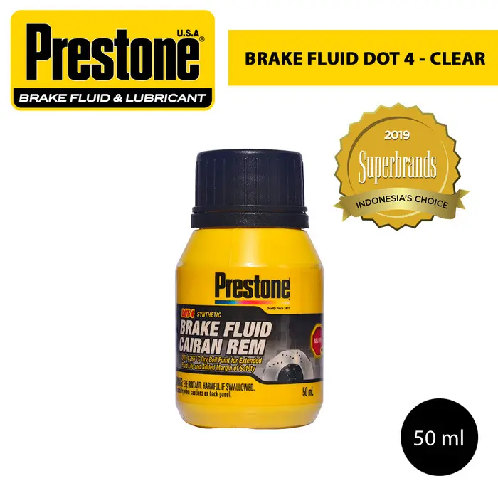 Brake Fluid PRESTONE Dot 4 DOT4 Oli Minyak Rem Semua Motor 50 ml ORI