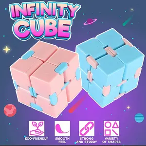 Infinity cube fidget toys / stress relieve toys Blue pink