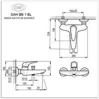 Gambar AER Kran Bathub Shower - Keran Air Panas Dingin Kuningan SAH BB1 BL dari Sutindo Shop Kota Surabaya 2 Tokopedia