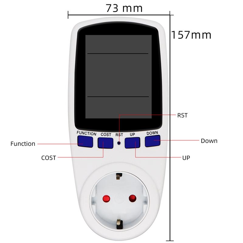 Pengukur Listrik Kwh Watt Meter Digital Volt Ampere Ukur Daya & Biaya 3