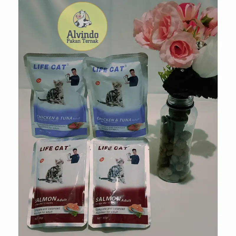Makanan Kucing Dewasa Murah Basah LIFE CAT ADULT Pouch [85 gram] 1
