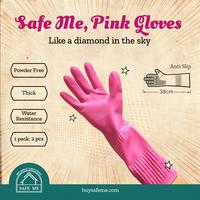 Gambar Safe Me Sarung Tangan Latex / House Hold Gloves Pink - M dari Safe Me Kota Administrasi Jakarta Utara 4 Tokopedia