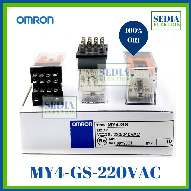 Relay Omron MY4-GS-220VAC MY4 GS 220VAC - Shop | Tokopedia