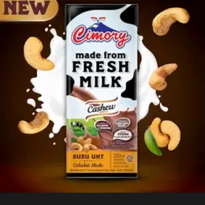 susu UHT cimory cashew 250 ml.
