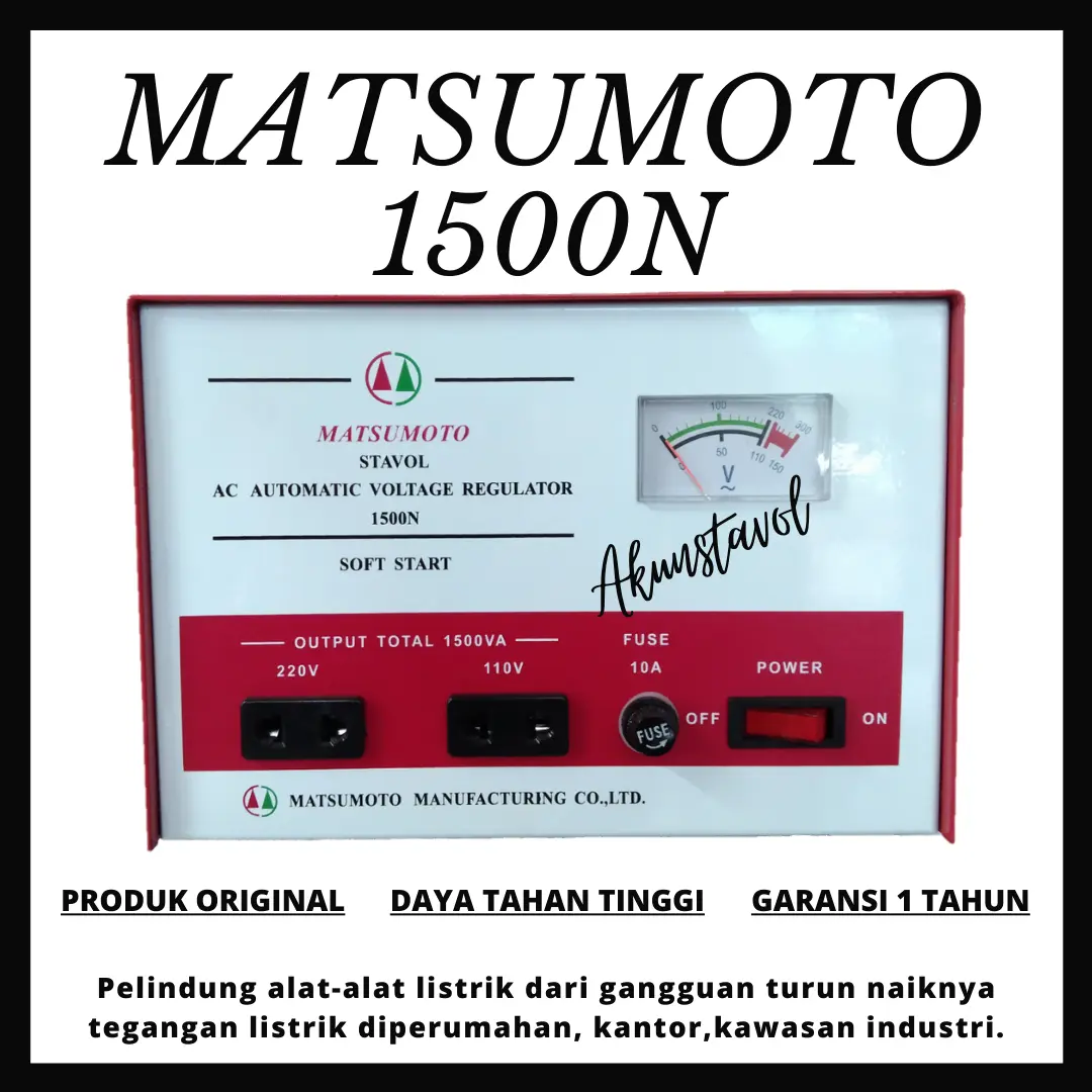 Stavolt Matsumoto 1500N - Stabilizer Listrik 1500watt
