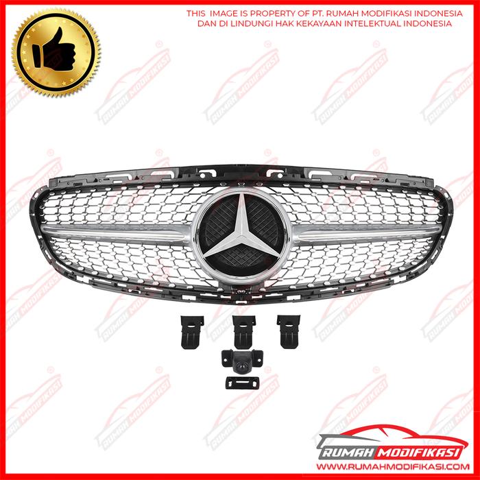 Gambar GRILL - BENZ W212 E-CLASS 2014-2016 - CHROME - WITH CAMERA dari Rumah-Modifikasi Kota Tangerang Tokopedia