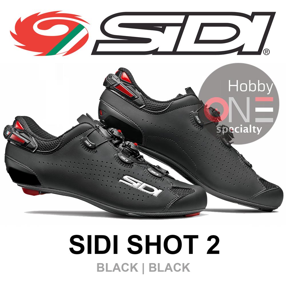 SIDI SHOT 2 BLACK BLACK - Sepatu Cleat Road Bike - 43