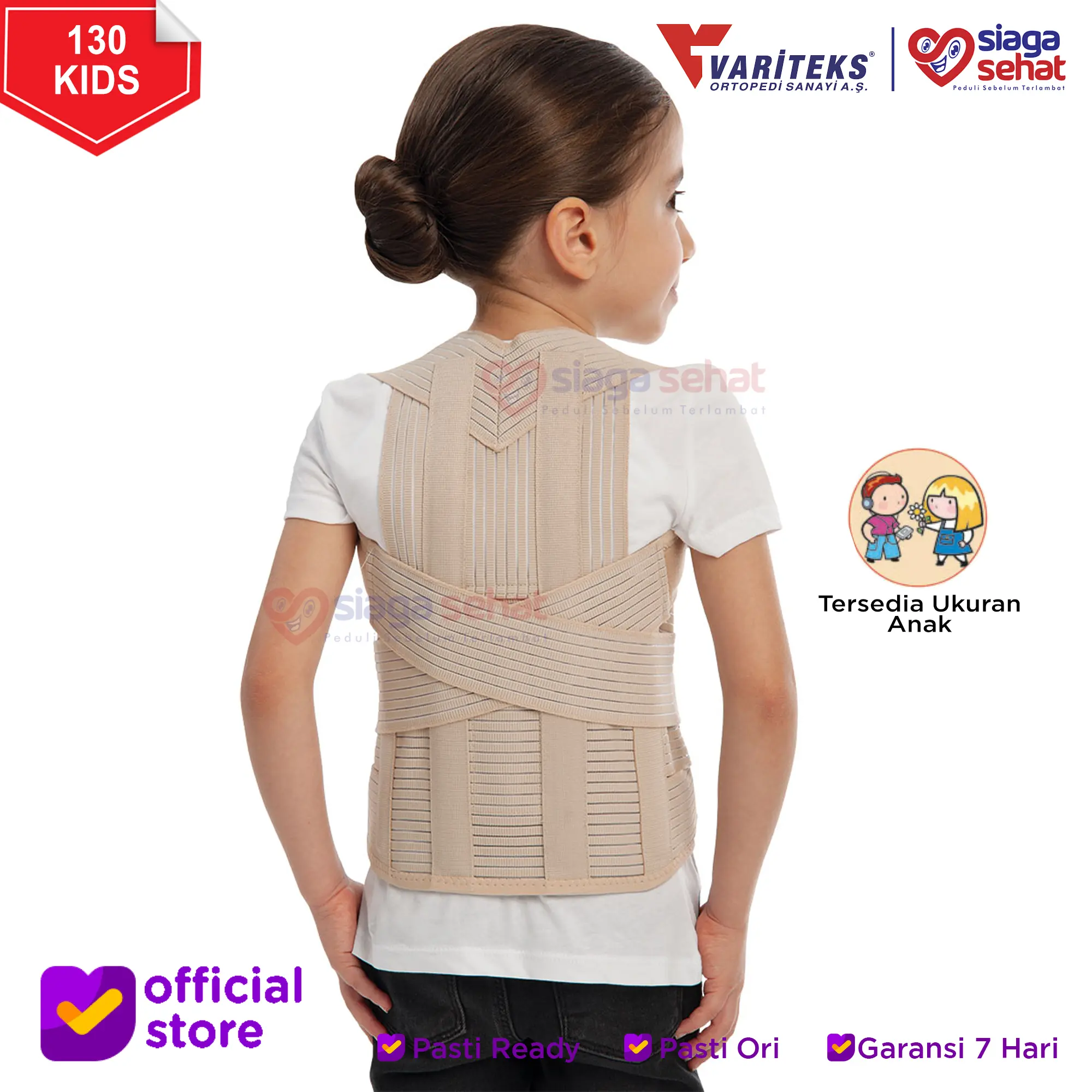 Posture Corrector - Variteks Kids Elastic Dorsolomber Corset 130P