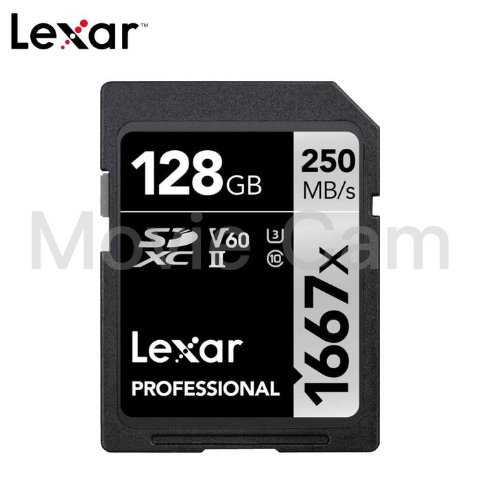 Gambar Lexar 128GB Professional 1667x SDXC UHS-II U3 V30 RW Up to 250MB/s dari Movie Cam Shop Kota Administrasi Jakarta Pusat Tokopedia