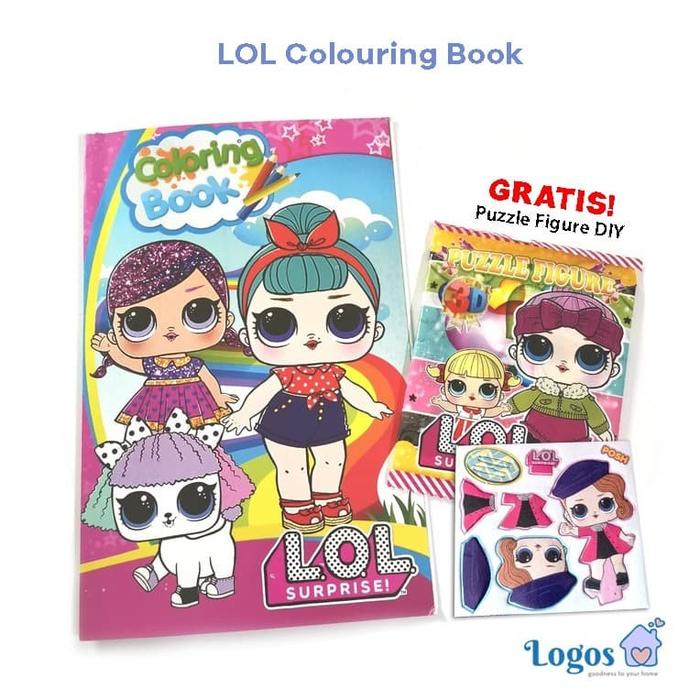 Gambar Coloring Book buku mewarnai LOL surprise aktivitas anak edukasi dari Om Botak Shop Kab. Tangerang Tokopedia