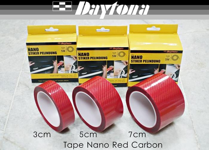 Gambar DAYTONA Tape Nano Stiker Pelindung Anti Gores Merah Carbon - 3cm dari Daytona Variasi Mobil Kota Administrasi Jakarta Pusat Tokopedia
