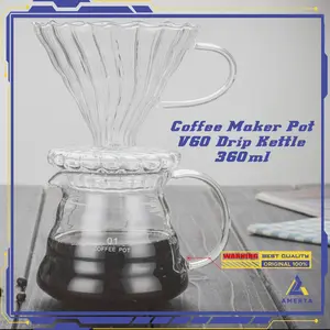 OneTwoCups Coffee Maker Pot V60 Drip Kettle Teko Kopi Barista 360ml