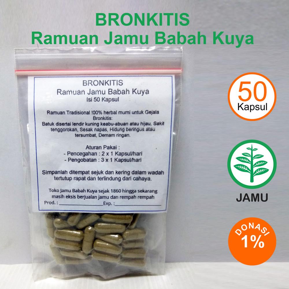BRONKITIS Ramuan Jamu Babah Kuya 50 Kapsul Batuk berlendir beringus