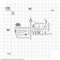 Gambar LANCARI Sticker Cutting Yoga WordCloud Meditasi Quote Stiker Kaca Dinding wall - Hitam dari LANCARI Kota Administrasi Jakarta Pusat 2 Tokopedia