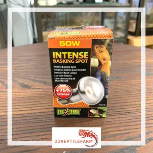Exoterra Intense Basking Spot 50 Wat, Lampu Penghangat, Lampu Basking