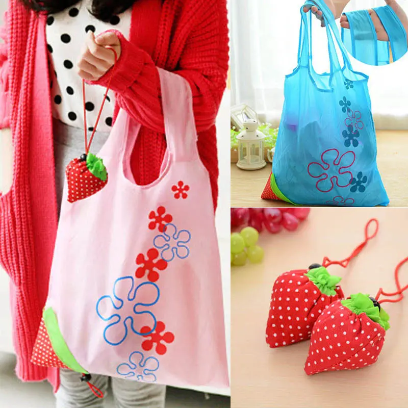 Tas Lipat Strawberry - Tas Belanja Serbaguna pengganti kantong Plastik