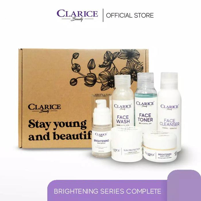 Gambar CLARICE PAKET BRIGHTENING SERIES COMPLETE / Paket Pencerah Complete dari CLARICE Beauty Kab. Mojokerto Tokopedia