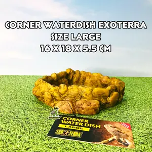CORNER WATERDISH EXOTERRA SIZE L TEMPAT MINUM REPTIL HEWAN IGUANA BP