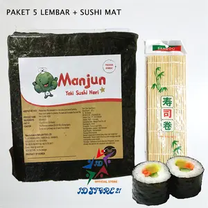 Manjun Yaki Sushi Nori Paket Manjun 5 Lembar + SushiMat