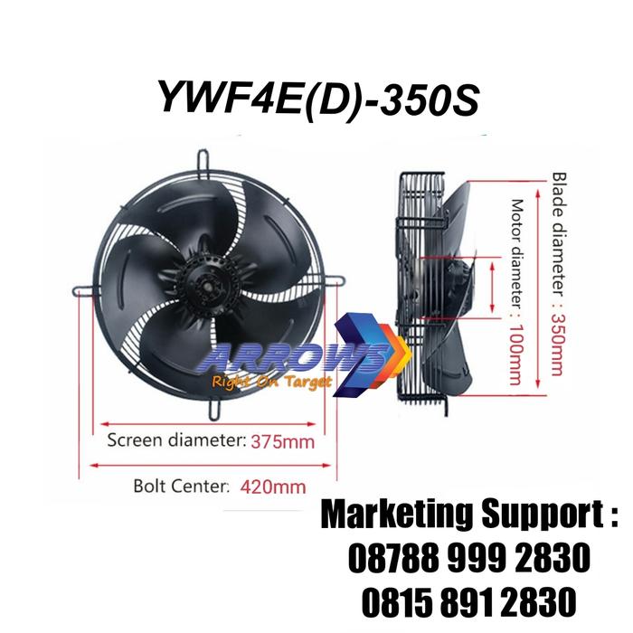 Jual Axial Fan 14 inch Fan Condensor 14 inch 380v Fan Chiller 14 inch ...
