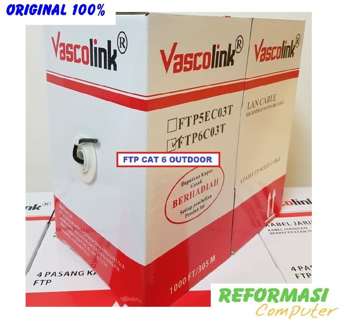 Gambar Kabel LAN FTP Outdoor CAT 6 / CAT6 (Black) Vascolink -305meter dari Reformasi Computer Kota Administrasi Jakarta Barat Tokopedia
