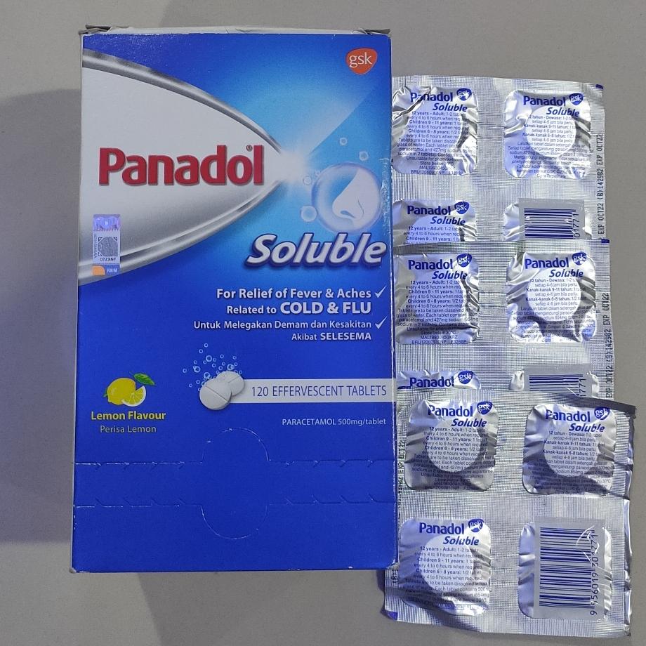 Panadol solube cold n flue ready stock malaysia