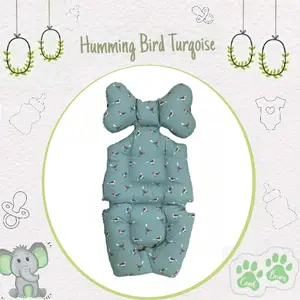 Borny Stroller Liner - Humming Bird Blue / Bantalan Stroller Bouncher