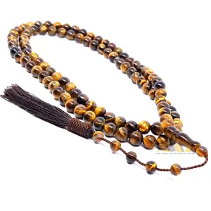 tasbih batu natural tiger eye 99 butir GARANSI ASLI / tasbih batu alam