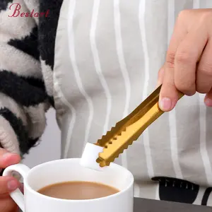 Penjepit gula atau es batu stainless steel warna GOLD emas