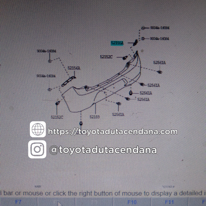 Gambar SUPPORT REAR BUMMPER BRACKET BUMPER BELKNG KANAN AGYA 2013 52155-BZ070 dari toyota duta cendana Kab. Cianjur Tokopedia
