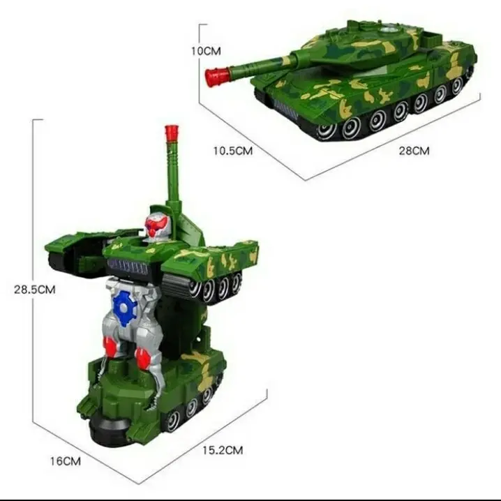 mainan combat tank mobil robot bump and go mobil perang militer