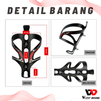 Gambar West Biking Bicycle Bottle Cage Holder Tempat Botol Minum Sepeda - Hitam dari West Biking Indonesia Jakarta Utara 2 Tokopedia