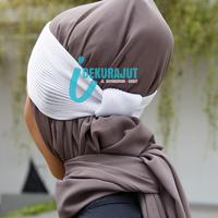 Gambar Ciput Bandana Rajut Pita 3-PLY / Premium Inner Bandana Pita - Pink dari idekurajut Kab. Garut 3 Tokopedia