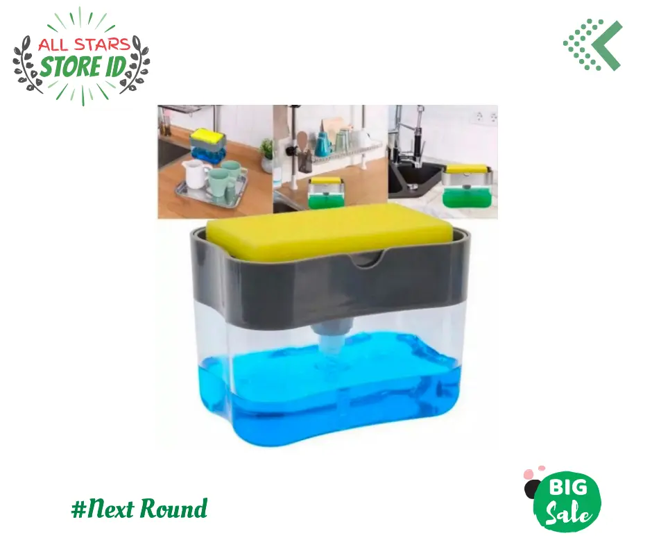 Soap Pump Sponge Caddy Dispenser Sabun Cair Cuci Piring