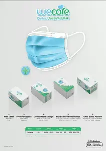 Masker Surgical 3 Ply Earloop We Care 50 pcs