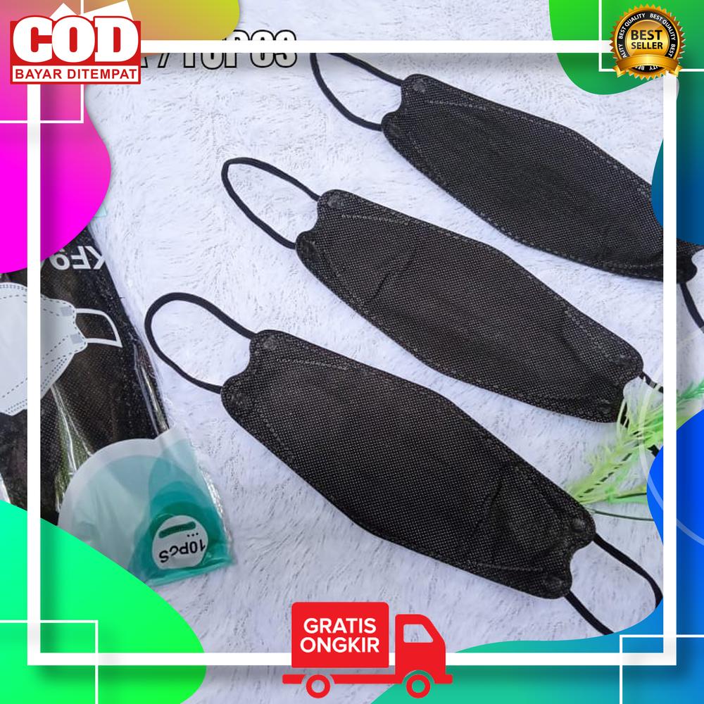 Masker Kf94 Warna Hitam 1 Box Isi 10 Earloop