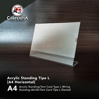 Gambar Carpentia | Acrylic Standing Tipe L - A4 Horizontal 29,7x21cm - Tent Card Display Akrilik dari Carpentia Indonesia Kota Tangerang Selatan 4 Tokopedia